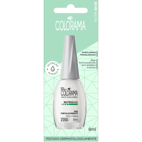 Esmalte Nutri Base Pró-fortalecimento Colorama Blister 8ml