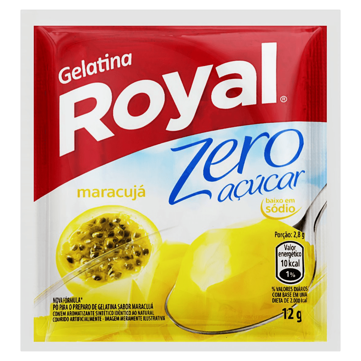 Gelatina em pó ROYAL Zero Maracujá 12g