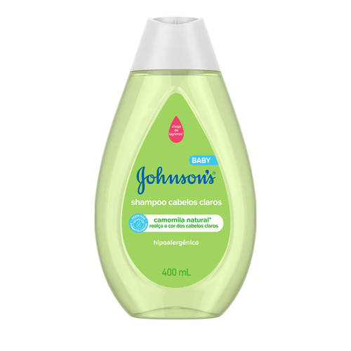 Shampoo Cabelos Claros Camomila Natural Johnson's Baby Frasco 400ml