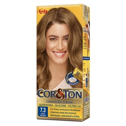 Coloração Niely Cor&Ton Louro Dourado 7.3