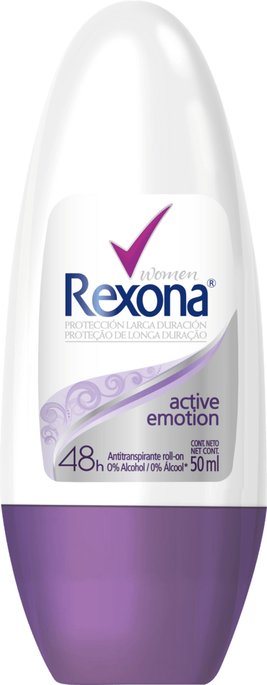 Antitranspirante Roll-On Active Emotion 72h Rexona 50ml