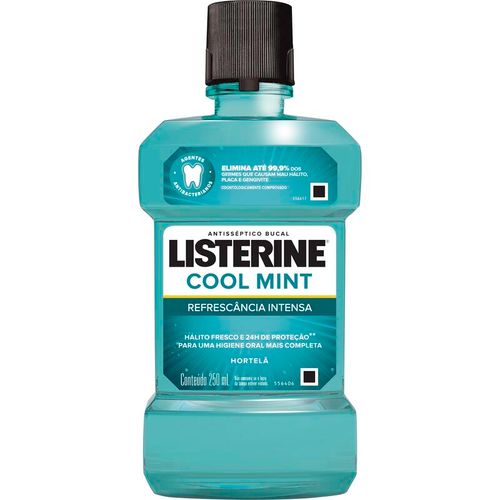 Enxaguante Bucal Antisséptico Hortelã Listerine Cool Mint Frasco 250ml