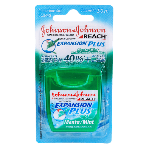Fio Dental Johnson's Reach Expansion Plus Menta 50 Metros Unidade