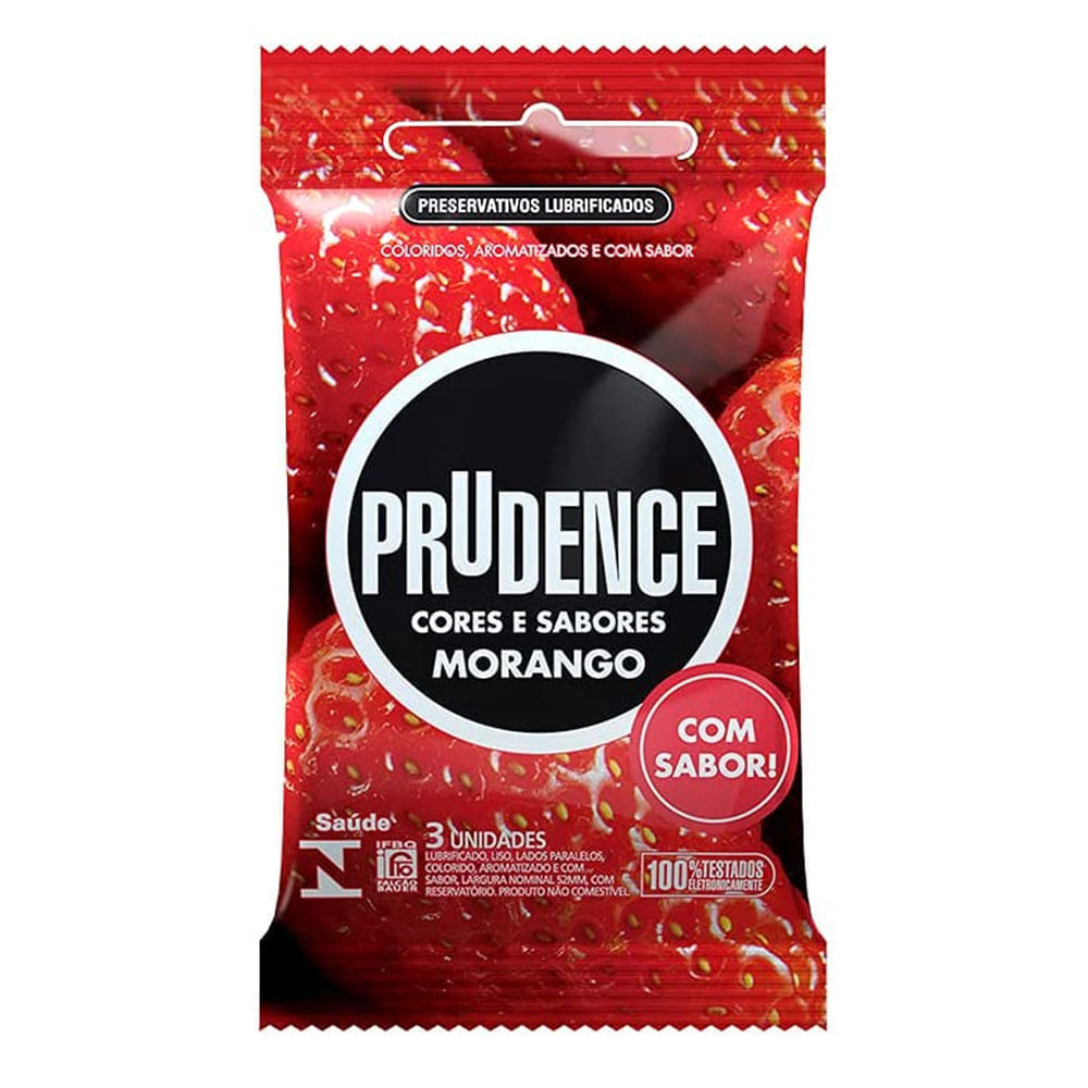 PRESERV PRUDENCE 3UN CORES/SABORES MORANGO