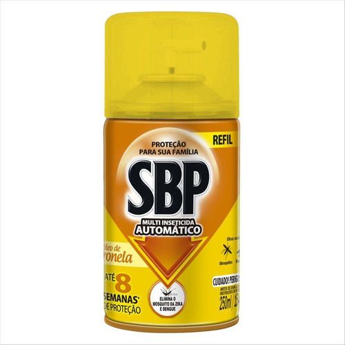 SBP Multi Inseticida Automático Óleo de Citronela Refil 250ml - Duração até 8 semanas