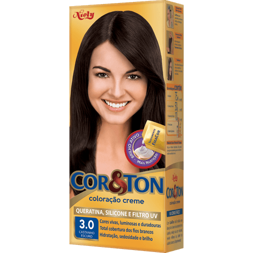 Coloração Niely Cor&Ton Castanho Escuro 3.0