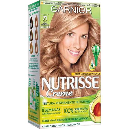 Coloração Garnier Nutrisse Creme 71 Louro Esplêndido