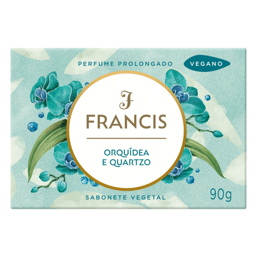 Sabonete em Barra Vegetal Orquídea e Quartzo Francis Caixa 90g