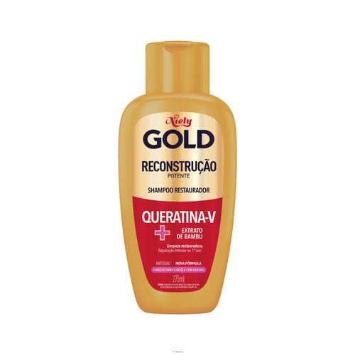 Shampoo Niely Gold Reconstrução Potente 275ml