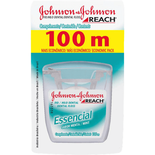 Fio Dental Menta Johnson & Johnson Reach Essencial 100m Mais Econômico