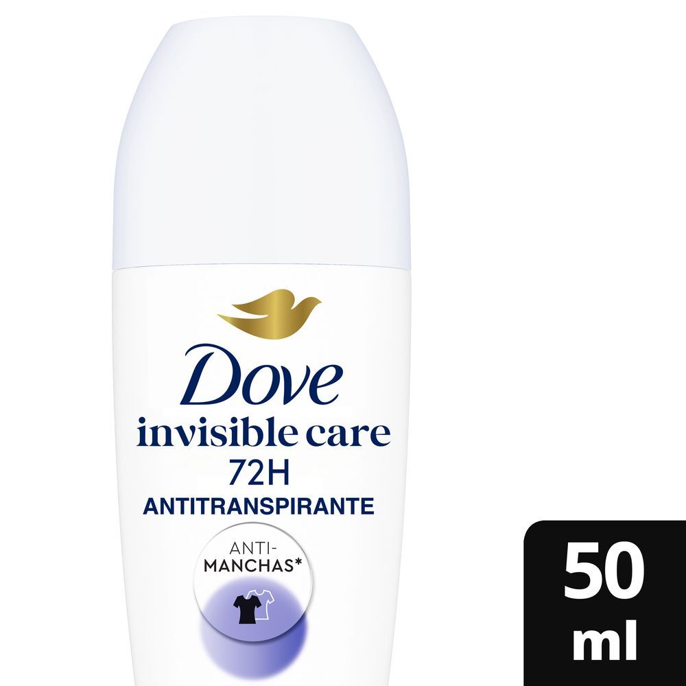 Antitranspirante Roll-On Invisible Dry Violeta e Frésia Branca 48h Dove 50ml