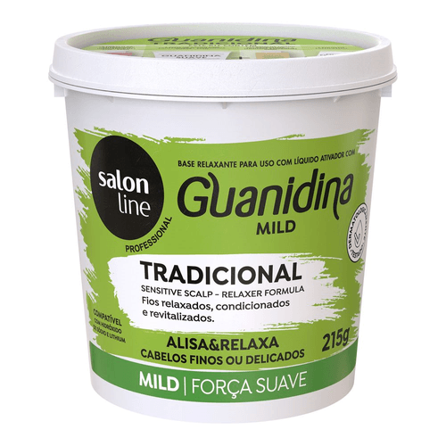 Guanidina Tradicional Mild Alisa e Relaxa Salon Line 215gr