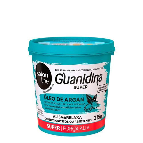 Base Relaxante Alisante Super Óleo de Argan Salon Line Guanidina Professional Pote 215g