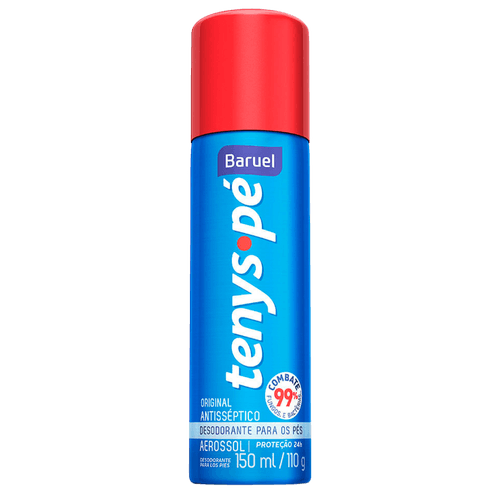 Desodorante Jato Seco para os Pés Baruel Tenys Pé Original Frasco 150ml Spray