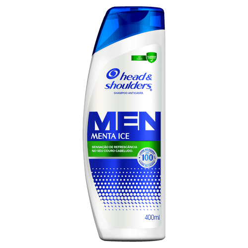 Shampoo Anticaspa Menta Ice Head & Shoulders Men Frasco 400ml