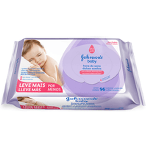 Toalha Umedecida Bebê Johnson's Hora do Sono Pacote 96 Unidades