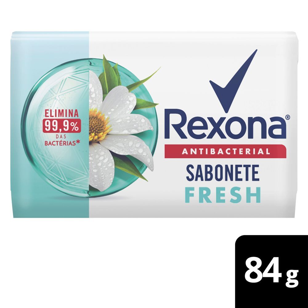 Sabonete em Barra Antibacterial Fresh Rexona Envoltório 84g