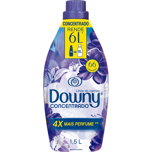 Amaciante de Roupa Concentrado Lírios do Campo Downy Frasco 1,5l