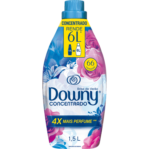 Amaciante de Roupa Concentrado Brisa de Verão Downy Frasco 1,5l