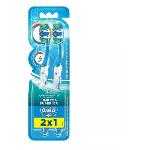 Escova Dental Macia 2x1 Oral-B Complete Limpeza Superior 2 Unidades