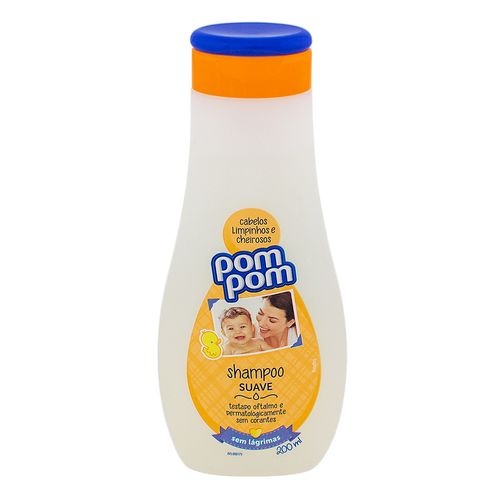 Shampoo Infantil Cheirinho Suave de Bebê Pom Pom Frasco 200ml