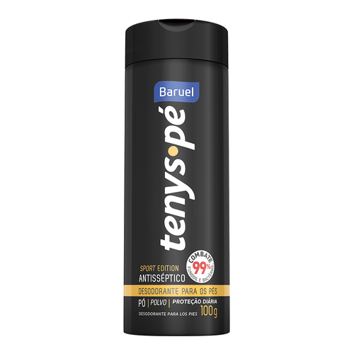 Desodorante para os Pés em Pó Baruel Tenys Pé Sport Edition Frasco 100g