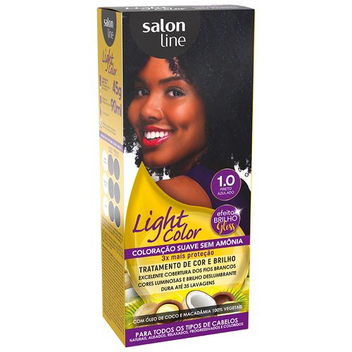 Coloração suave Light Color 1.0 Preto Azulado Salon Line
