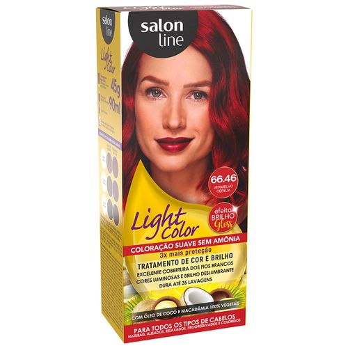 Coloração suave Light Color 66.46 Vermelho Cereja Salon Line