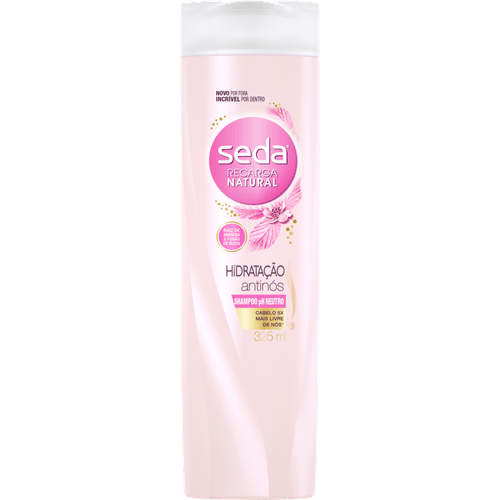 Shampoo Frutas Vermelhas & Gengibre Hidratação Antinós Seda Joias da Natureza Frasco 325ml