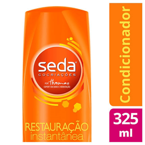 Tratamento Condicionador com Vitamina C, Óleo de Amêndoa e Queratina Seda Restauração Instantânea Frasco 325ml