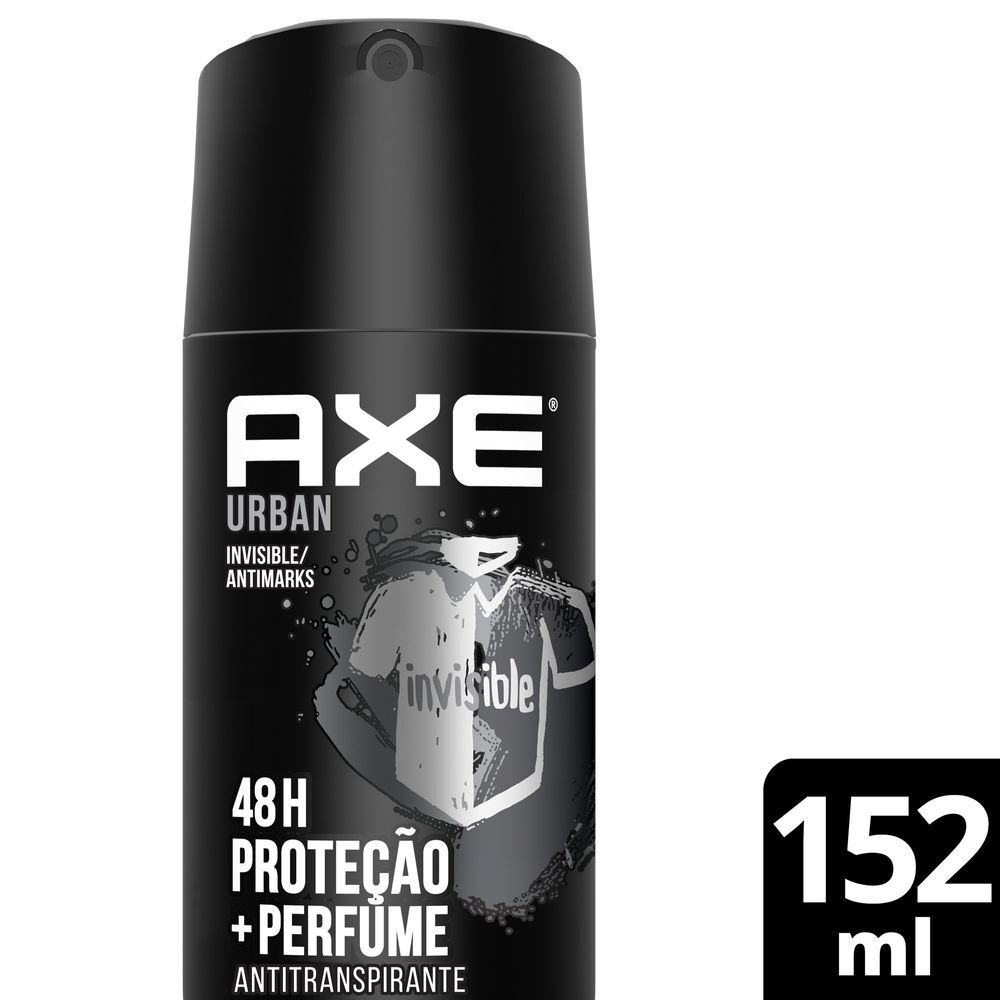 Antitranspirante Aerossol Invisible Antimarks Urban 48h de Proteção Axe 152ml Spray