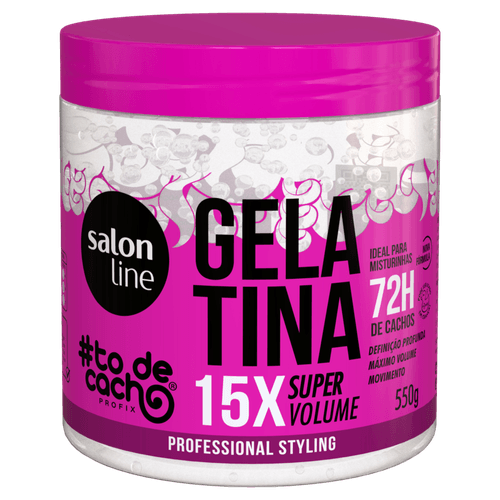 Gelatina Salon Line #To de Cacho Super Volume Pote 550g