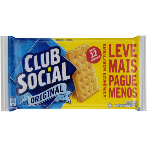 Biscoito Salgado Club Social original embalagem econômica 288g