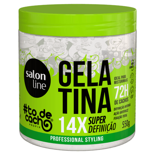 Gelatina Salon Line #To de Cacho Super Definição Pote 550g