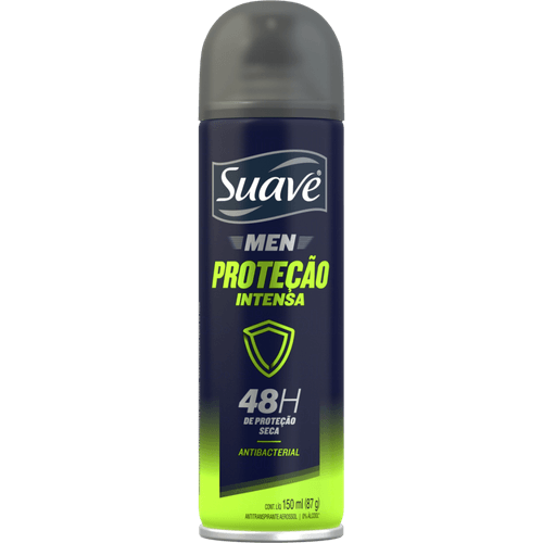 Antitranspirante Aerossol Proteção Intensa Antibacterial 48h de Proteção Suave Men 150ml Spray