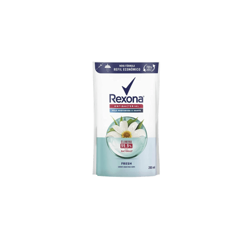 Sabonete Líquido Antibacterial Fresh Rexona Sachê 200ml Refil Econômico