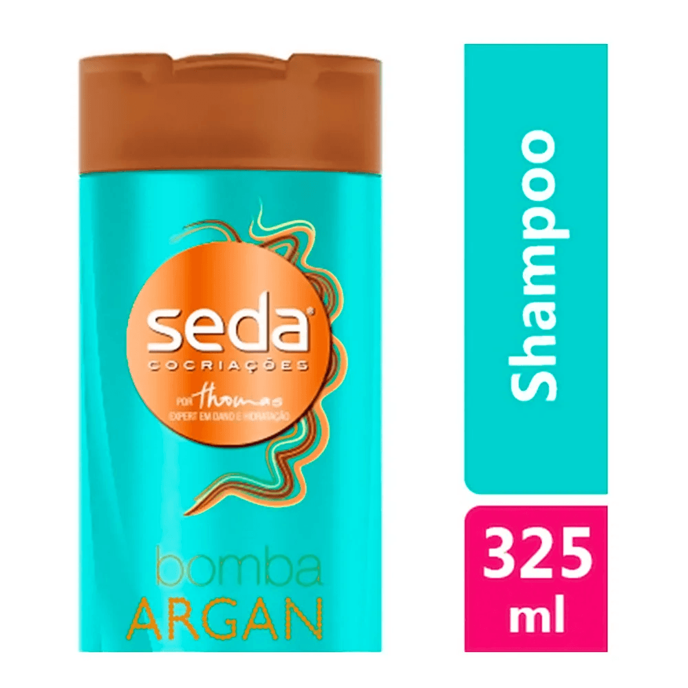 Shampoo Reconstrução e Brilho Seda Joias da Natureza Óleo de Argan Frasco 325ml