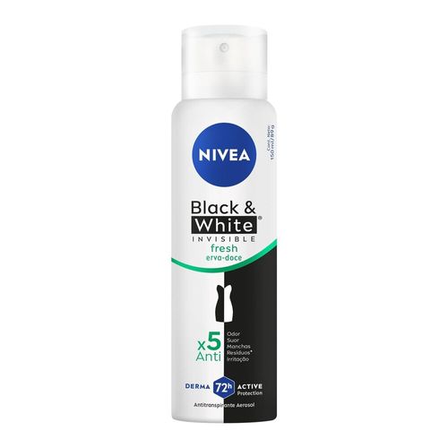 Desodorante Antitranspirante Aerossol Nivea Invisible Black & White Fresh 150ml
