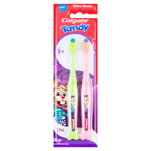 Escova Dental Infantil Extramacia Colgate Tandy Cartela 2 Unidades