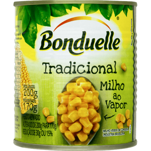 Milho Verde em Conserva Tradicional Bonduelle Lata 170g