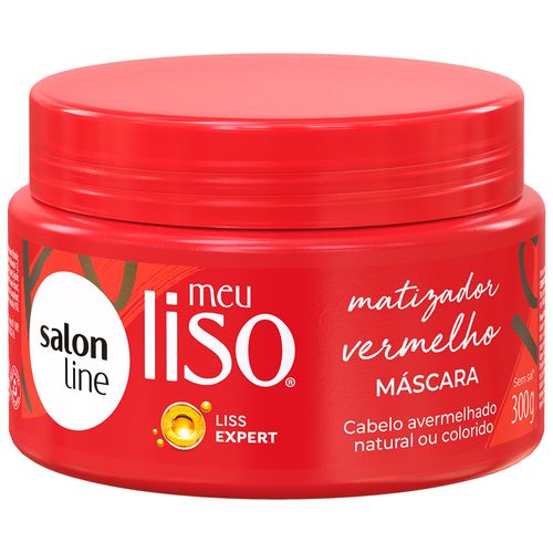 Máscara Meu Liso Vermelho Super Vermelho Salon Line 300g
