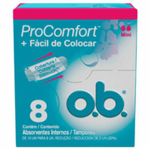 Absorvente Interno O.b. Procomfort Mini Caixa 8 Unidades