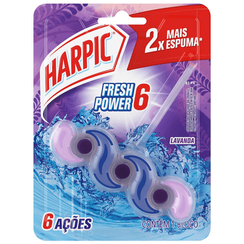 Bloco Sanitário Harpic Fresh Power 6 Lavanda