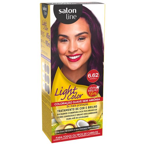 Coloração suave Light Color 6.62 Marsala Salon Line