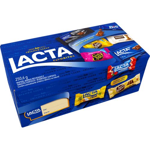 Caixa De Variedades Lacta Favoritos 250,6g
