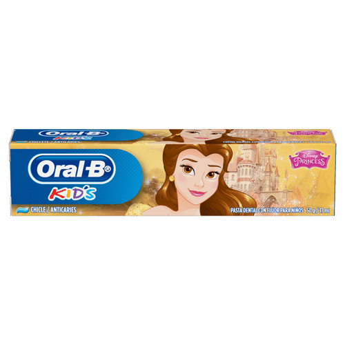 Creme Dental Infantil Anticárie com Flúor Chiclete Disney Princess Oral-B Kids Caixa 50g