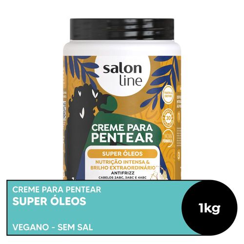 Creme Para Pentear Salon Line Super Óleos Frasco 1L