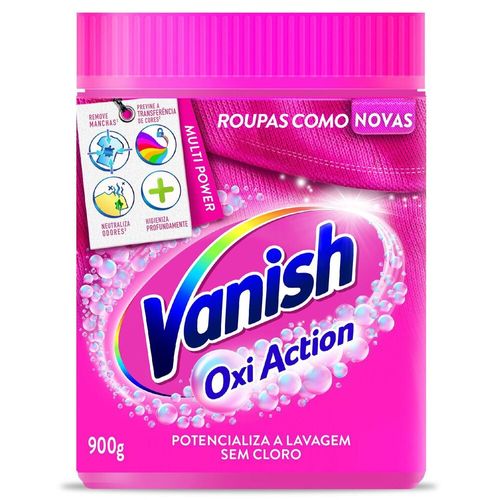 Tira Manchas Vanish em Pó Oxi Action para roupas coloridas 900g com 25% de Desconto
