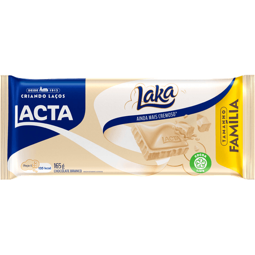 Chocolate Branco Lacta Laka Pacote 165g Tamanho Família