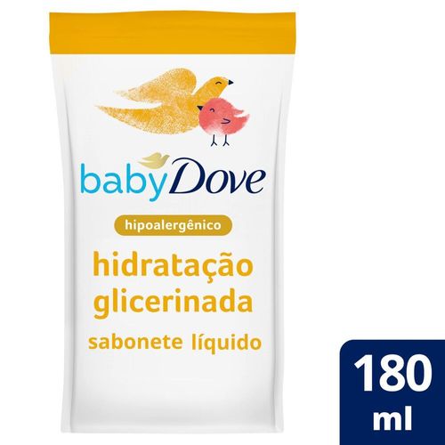 Sabonete Líquido de Glicerina Hidratação Glicerinada da Cabeça aos Pés Dove Baby Sachê 180ml Refil